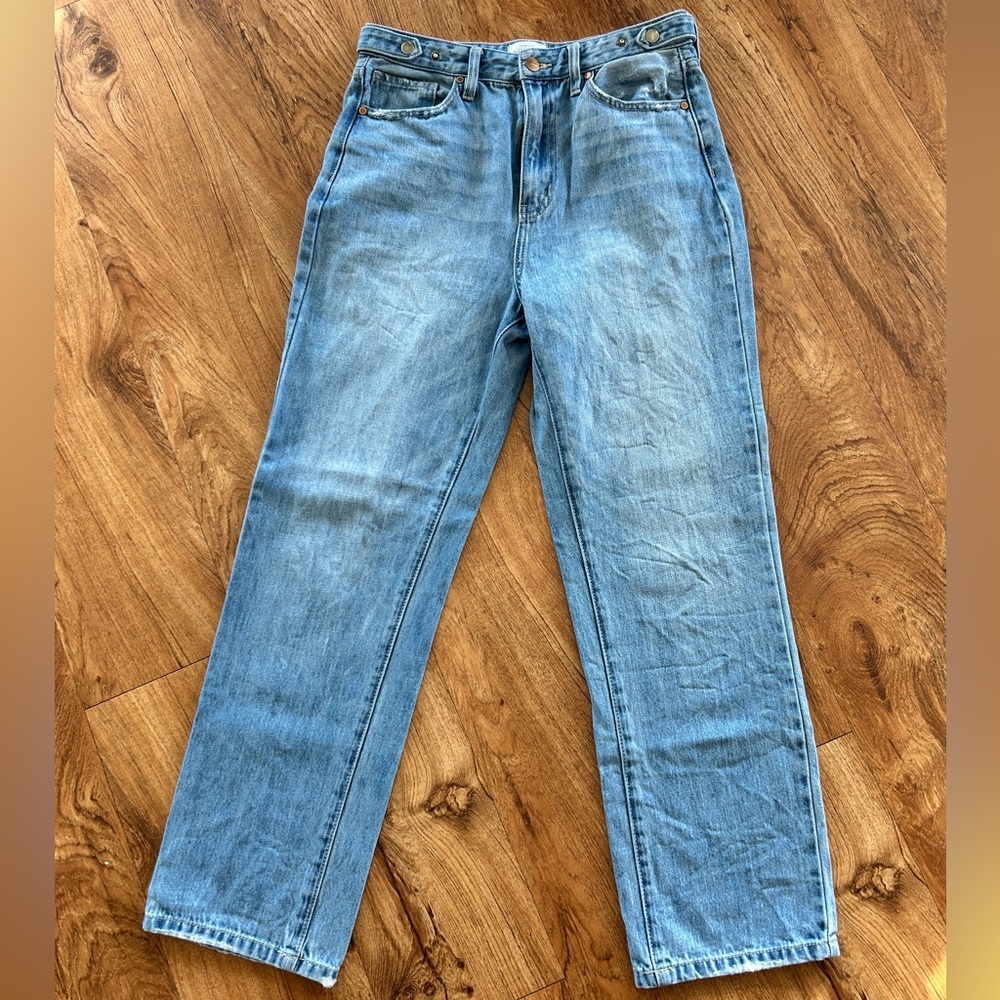 Böhme Straight Leg Cropped Jeans with Adjustable Waist